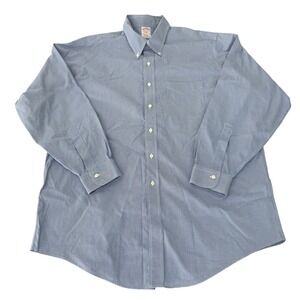 Brooks Brothers Men's Original Polo Fit Button Up Dress Shirt No Iron 17 1/2 XL